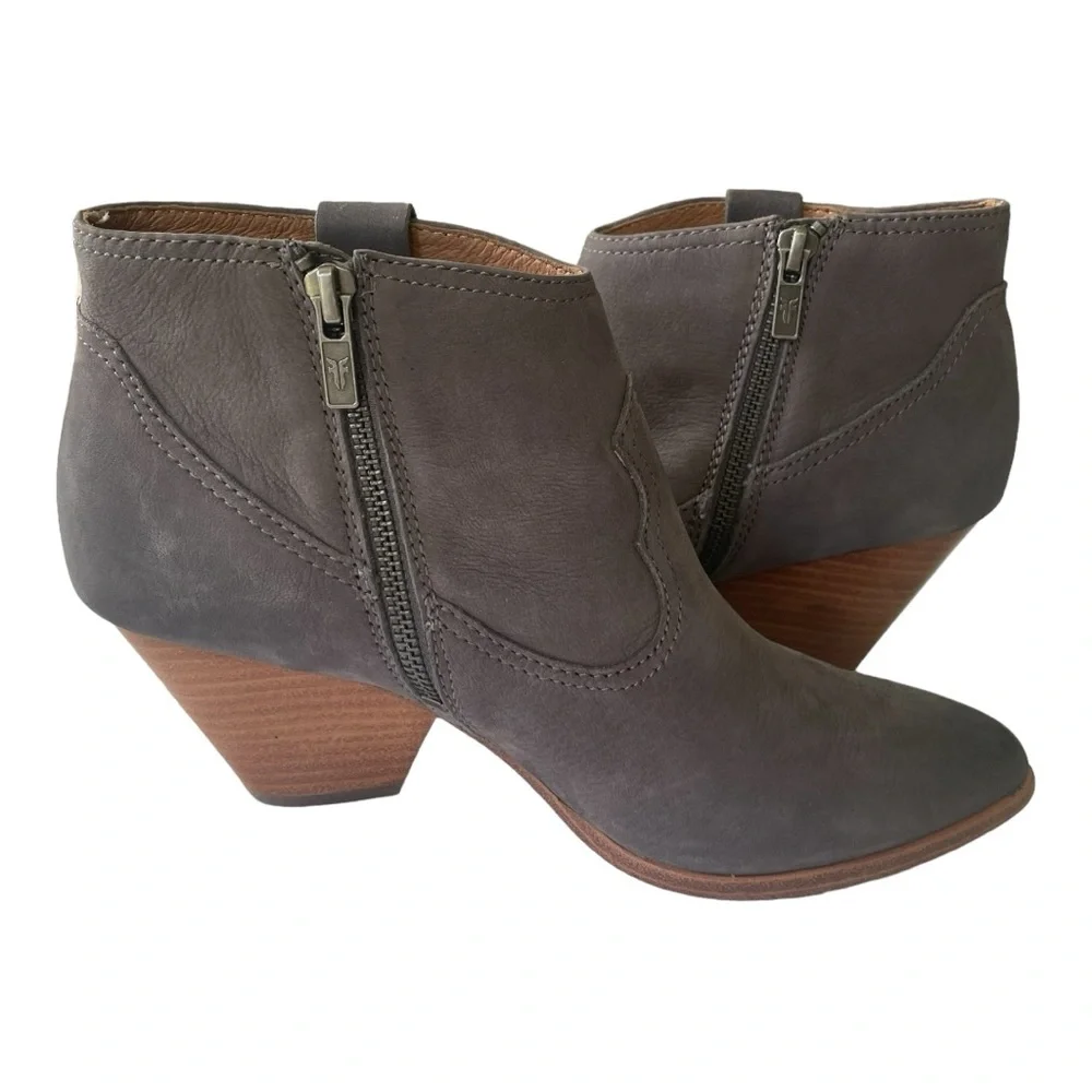 FRYE REINA WESTERN GREY BOOTIE SIZE 8.5